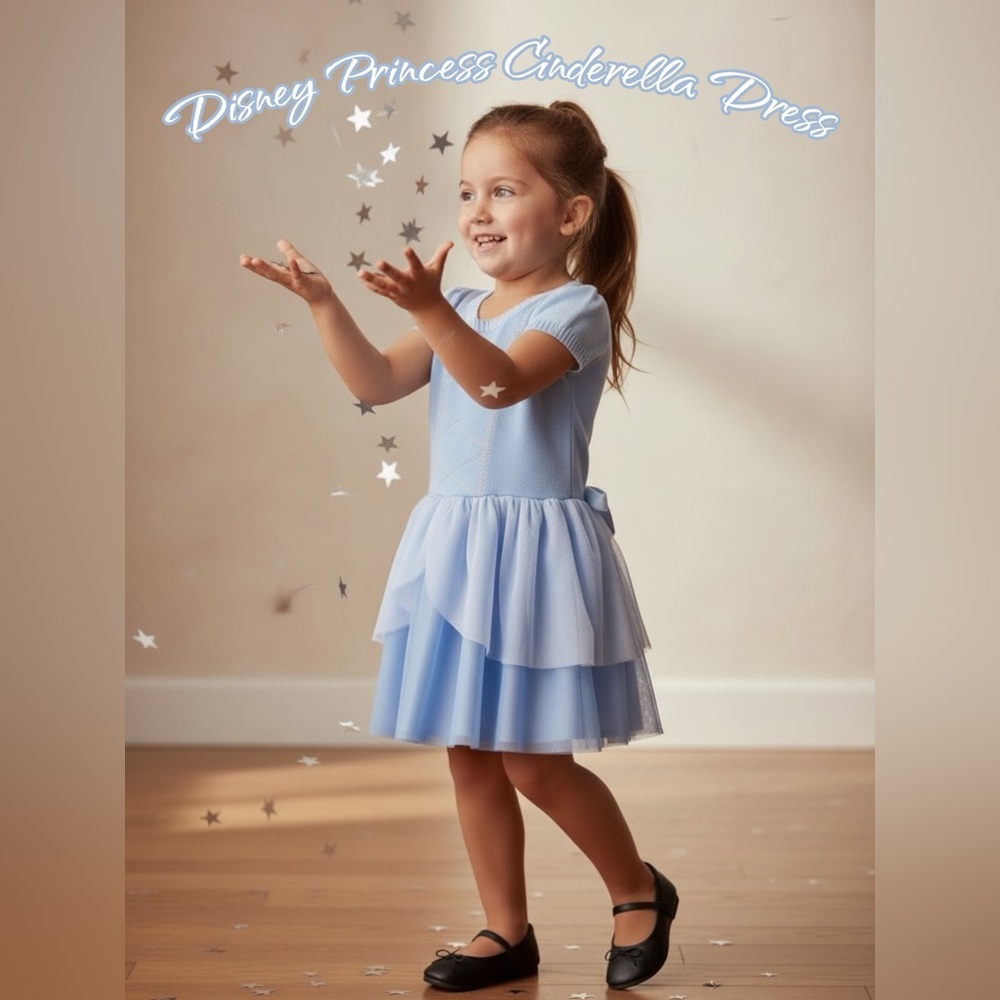 Disney Toddler Girl Cosplay Cinderella Princess Dress, size 2T, lace, tulle